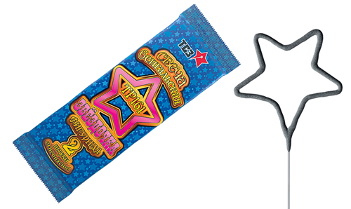  Бенгальские свечи фигурные 2 шт "Звездочка"  в Азове